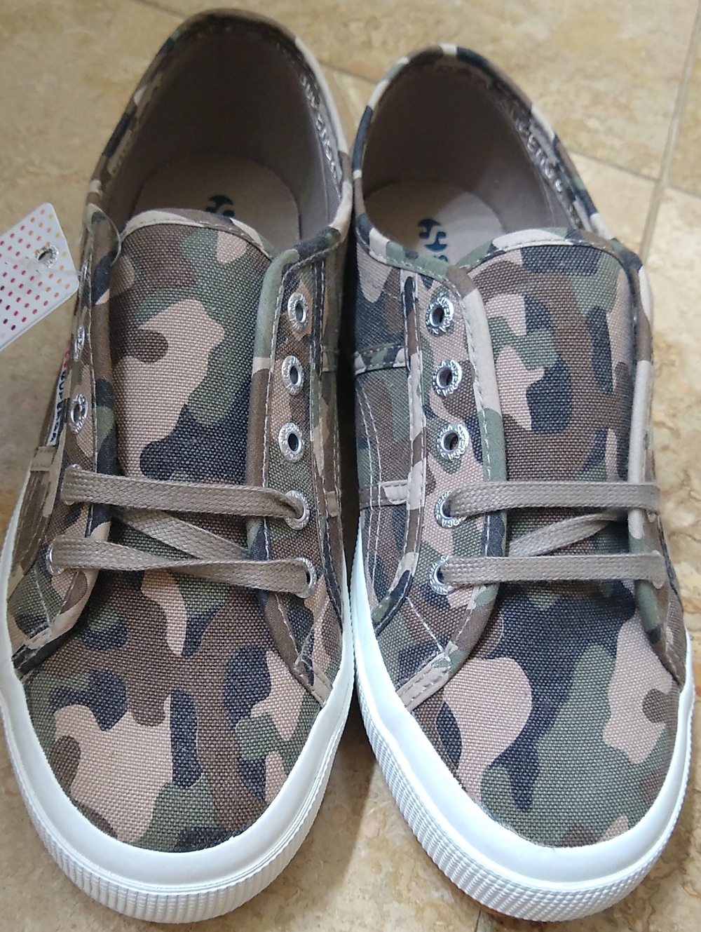 Superga Camouflage Canvas Sneakers - Camo Green